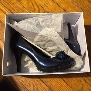 Midnight velvet heels